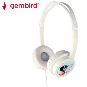 Gembird Kids Headphones with Volume Limiter White