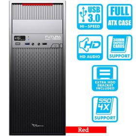 Alcatroz PC Case with Psu 450W Futura Red Pro N5000