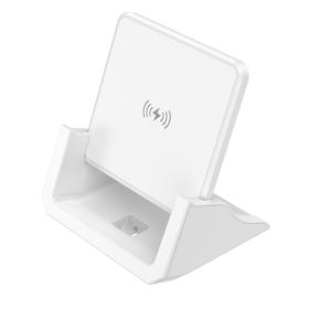 Lamtech Wireless Fast Charger 15W with Stand White