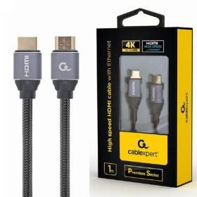 Cablexpert High Speed HDMI 4K Cable with Ethernet Premium Series 1M