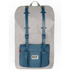 8848 Travel Backpack 15,6&#039; Unisex Waterproof Light Gray with Blue Pocket