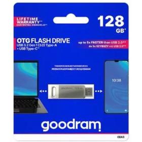 Goodram Otg Flash Drive USB3.2 Gen1 128Gb and Type-C Silver