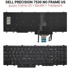 Πληκτρολόγιο DELL PRECISION 7530 NO FRAME US + BACKLIT + TRACKPOINT