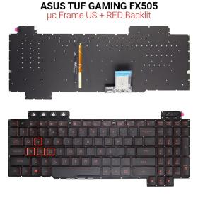 Πληκτρολόγιο ASUS TUF GAMING FX505 NO FRAME US + RED BACKLIT