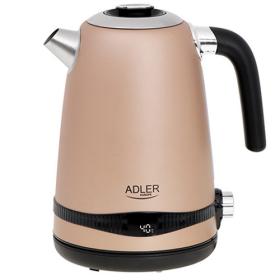 Adler 1,7L Steel Electric Kettle with Lcd and Temperature Control Gold