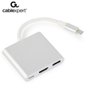 Cablexpert USB Type-C Multi-Adapter Silver