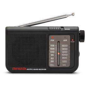 Aiwa Pocket Am/Fm Radio with Dual Analog Tuner Black