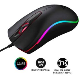 Alcatroz Rgb USB Wired Mouse Asic 9 Black