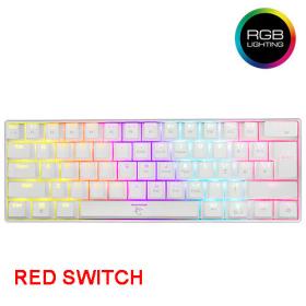 White Shark Mechanical Keyboard Red Switch Shinobi White