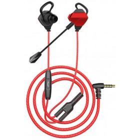 White Shark In-Ear Headset + Microphone Eagle Black/Red