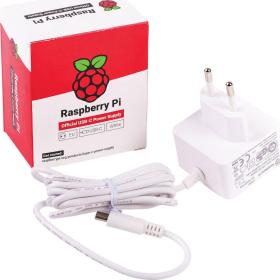 Raspberry Pi 4 Official USB-C Power Supply 15.3W 3A White