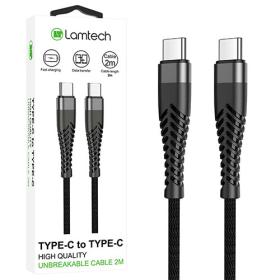 Lamtech Hq Unbreakable Cable Type-C To Type-C 2M