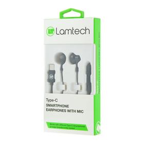 Lamtech Type-C Smartphone Earphones with Mic Black, LAM021127