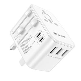 Lamtech Universal Travel Adapter with 3Xusb + 2Xtype-C Outputs 35W, LAM113850