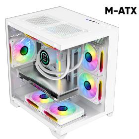 Armaggeddon Micro Atx PC Case Aquaron Wibo White, AQUARON-WIBO-W