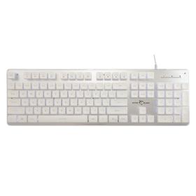 White Shark Led Keyboard Gk-003241 Tachi Us Layout White, TACHI-W-US