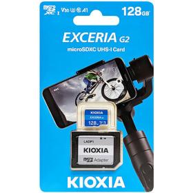 Kioxia 4K Micro Sd 128Gb with Adapter Uhs I U3 V30, LMEX2L128GG2