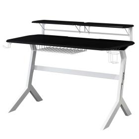 Lc-Power Gaming Desk with Extra Shelves Black/White, LC-GD-1W