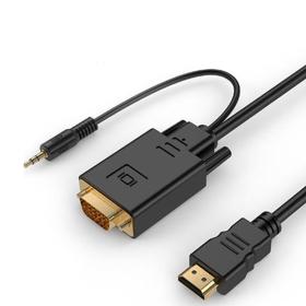 Cablexpert HDMI To Vga and Audio Adapter Cable Single Port 1,8M Black, A-HDMI-VGA-03-6