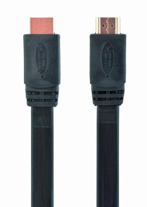 CABLEXPERT HIGH SPEED HDMI FLAT CABLE WITH ETHERNET 3M BLACK