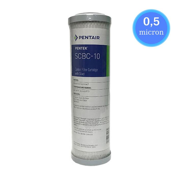 Pentair Pentek SCBC-10 0,5μm 10" Ανταλλακτικό Φίλτρο Συμπαγούς Ενεργού Άνθρακα 