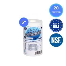 Aquafilter FCPS20-5 5&quot; 20μm Ανταλλακτικό Φίλτρο Πολυπροπυλενίου (melt-blown) 