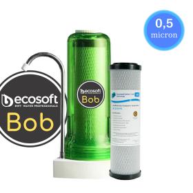 Φίλτρο Nερού Άνω Πάγκου Ecosoft Bob (Green) 10&quot; Με Ανταλλακτικό Φίλτρο Pure LRC 2510-P5 0,5μm