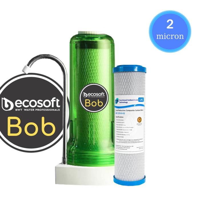 Φίλτρο Nερού Άνω Πάγκου Ecosoft Bob (Green) 10" Με Ανταλλακτικό Φίλτρο Pure LRC 2510-02 2μm