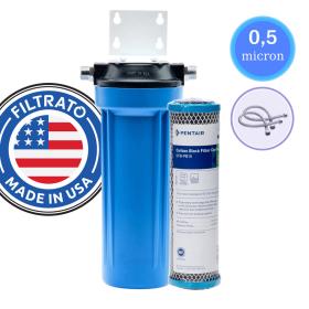 Φίλτρο Nερού Κάτω Πάγκου 10&quot; Filtrato WHF12-USA Παροχή 1/2&quot; Με Ανταλλακτικό Φίλτρο Pentair CFB-PB-10 (USA) 0,5μm