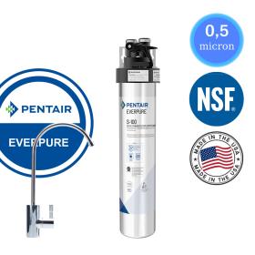 Set Φίλτρο Κάτω Πάγκου Pentair Everpure S-100 0,5μm με Κεφαλή QL3B και Βρυσάκι