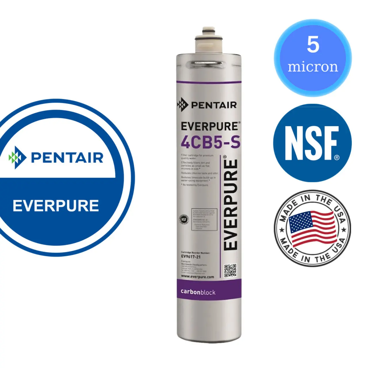 Replacement Filter Pentair Everpure 4CB5-S 5μm EV9617-21 - Filtrato