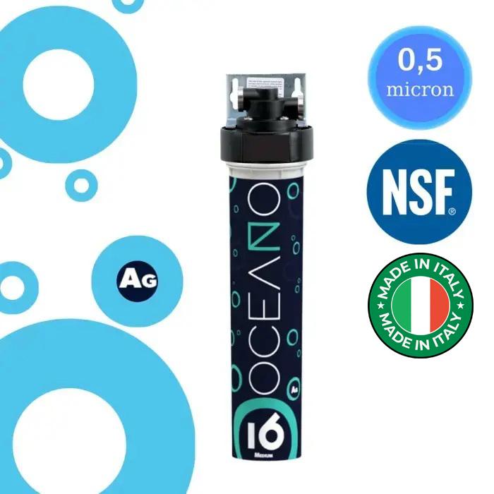 Set Φίλτρο Κάτω Πάγκου Oceano ON16 AG 0,5μm Παροχή 1/2" Με Κεφαλή QL2