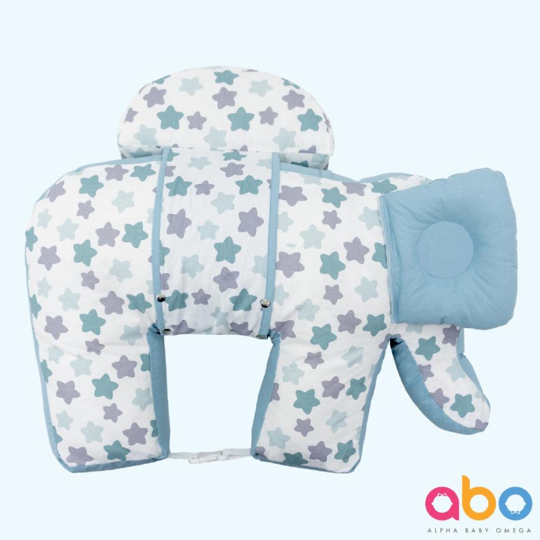 Μαξιλάρι θηλασμού "Elephant Butterfly" γαλάζιο