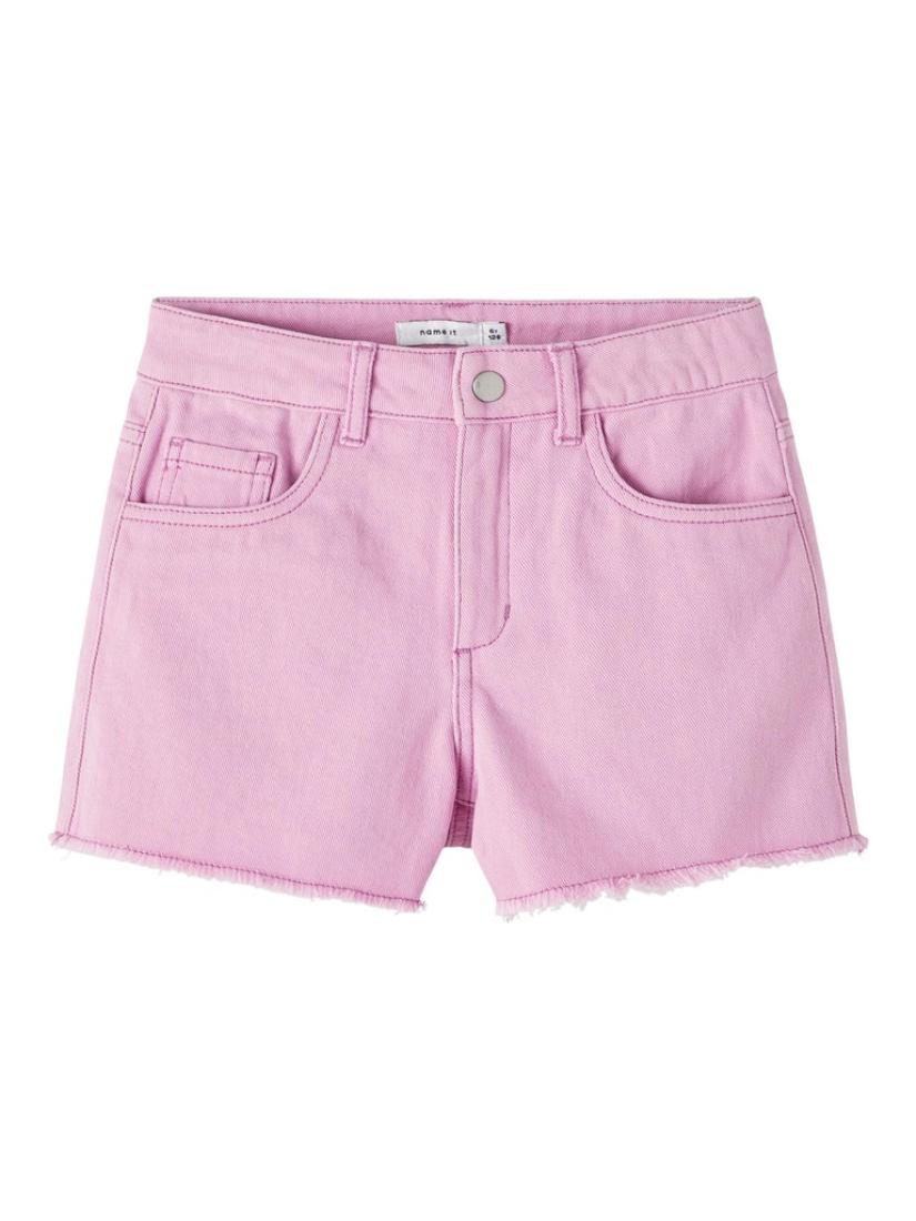 Σορτς τζιν "Mom Shorts" λιλά