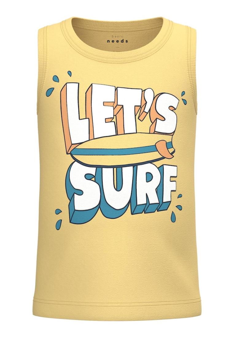 Μπλούζα "Let's surf" κίτρινη