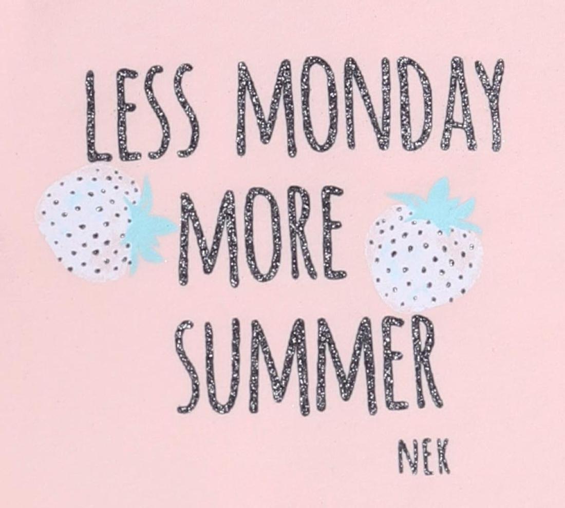 Σετ σορτς "Less Monday more summer" σομόν