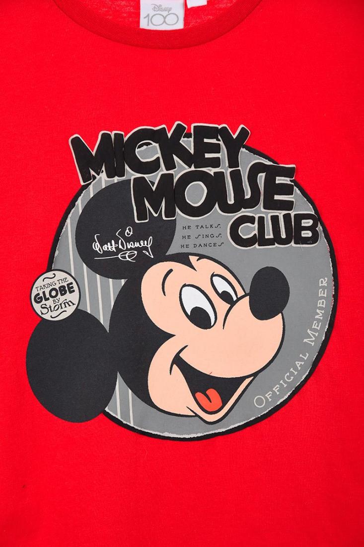 Μπλούζα Mickey Mouse "The globe" κόκκινη