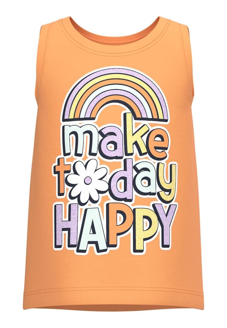 Μπλούζα "make today happy" πορτοκαλί