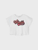 Μπλούζα crop top "Florida" λευκή