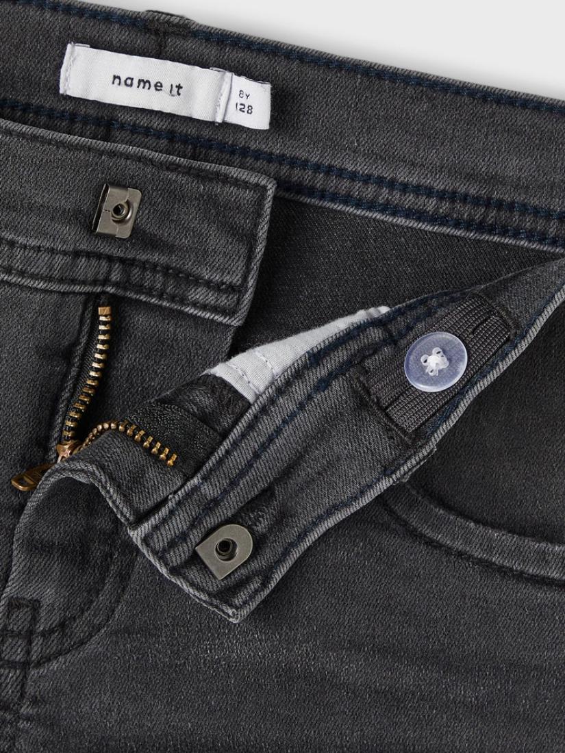 Βερμούδα τζιν "Dark gray denim" γκρι