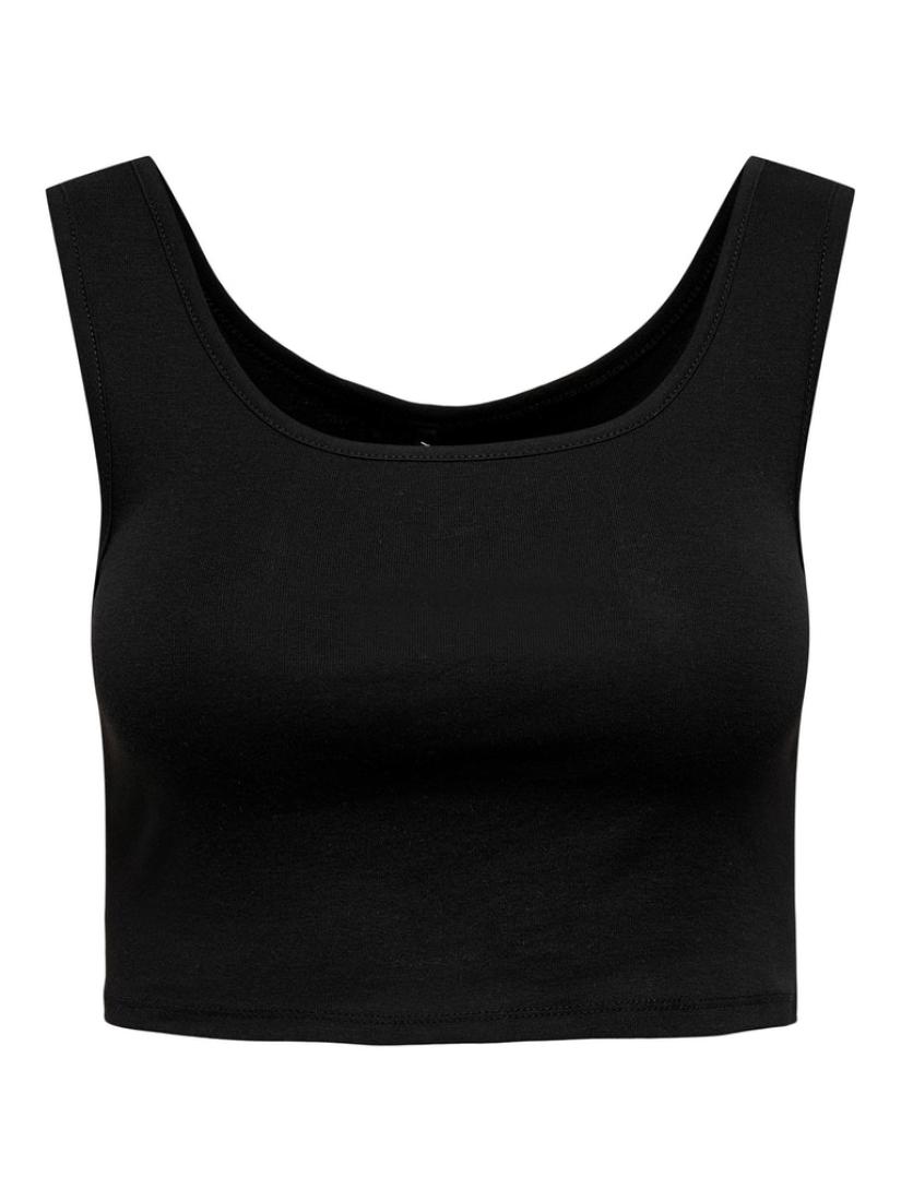 Μπλούζα crop top "Kira" μαύρη