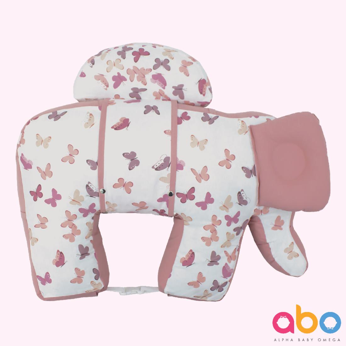 Μαξιλάρι θηλασμού "Elephant Butterfly" ροζ