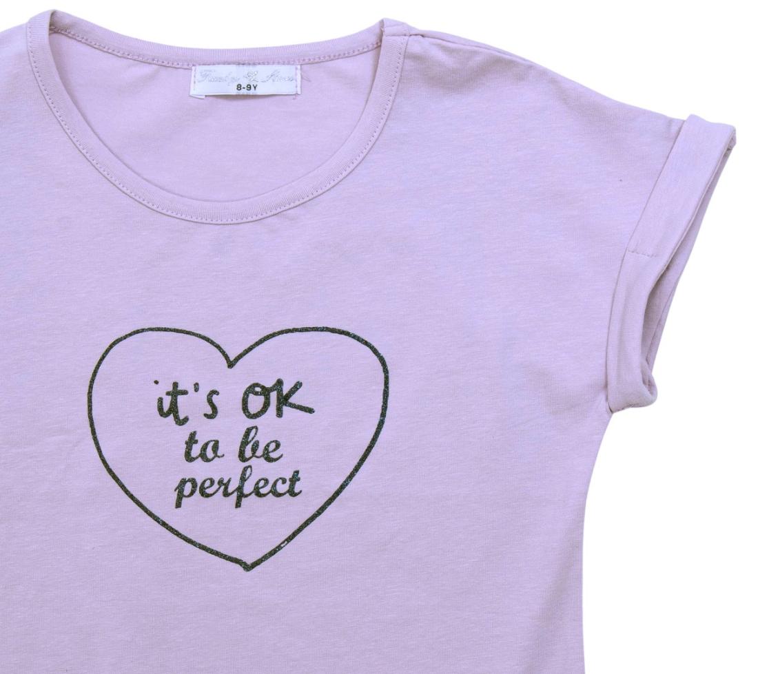 Μπλούζα "It's ok to be perfect" λιλά