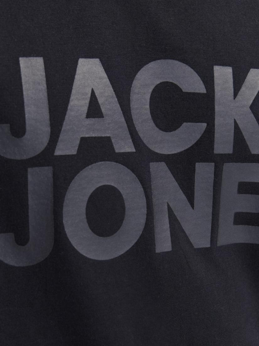 Μπλούζα μακρυμάνικη αγόρι "Jack & Jones" μαύρη- Οργανικό βαμβάκι