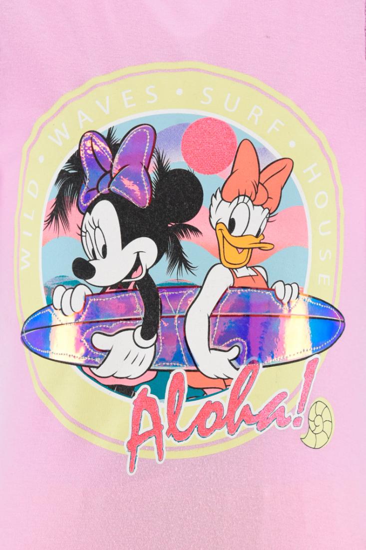 Σετ σορτς μακό κορίτσι "Aloha minnie and daizy" λιλά