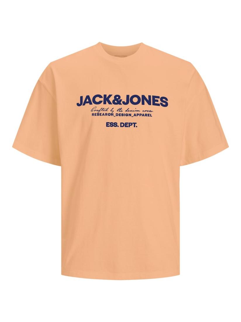 Μπλούζα κοντομάνικη ανδρική "Jack & Jones" πορτοκαλί