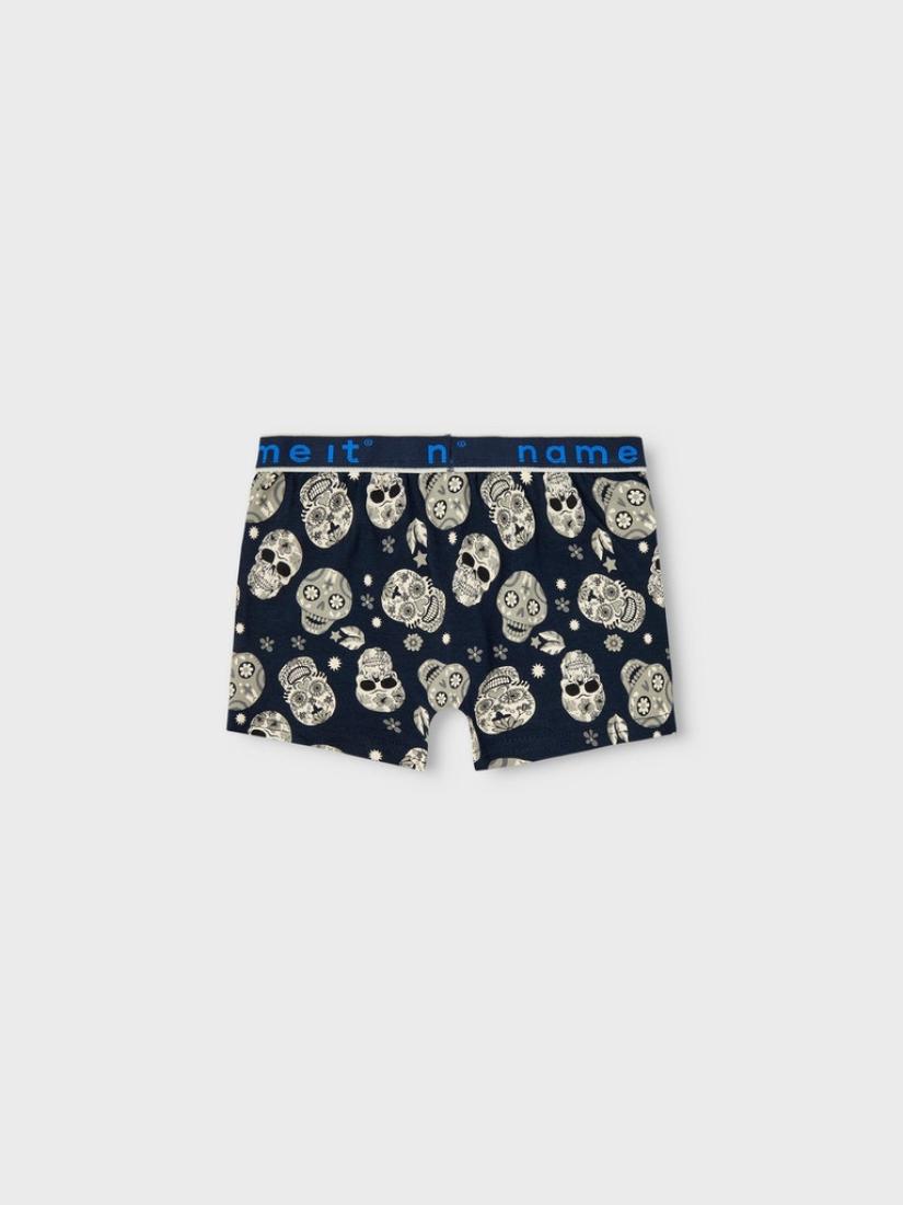 Σετ Boxer 3τμχ "Colorful Calaveras" μπλε οργανικό βαμβάκι