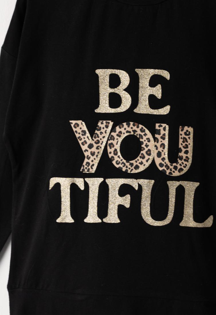 Σετ κολάν κορίτσι "Be you tiful" μαύρο