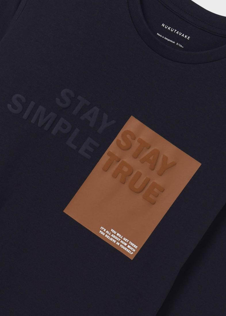 Μπλούζα "Stay simple stay true" μπλε