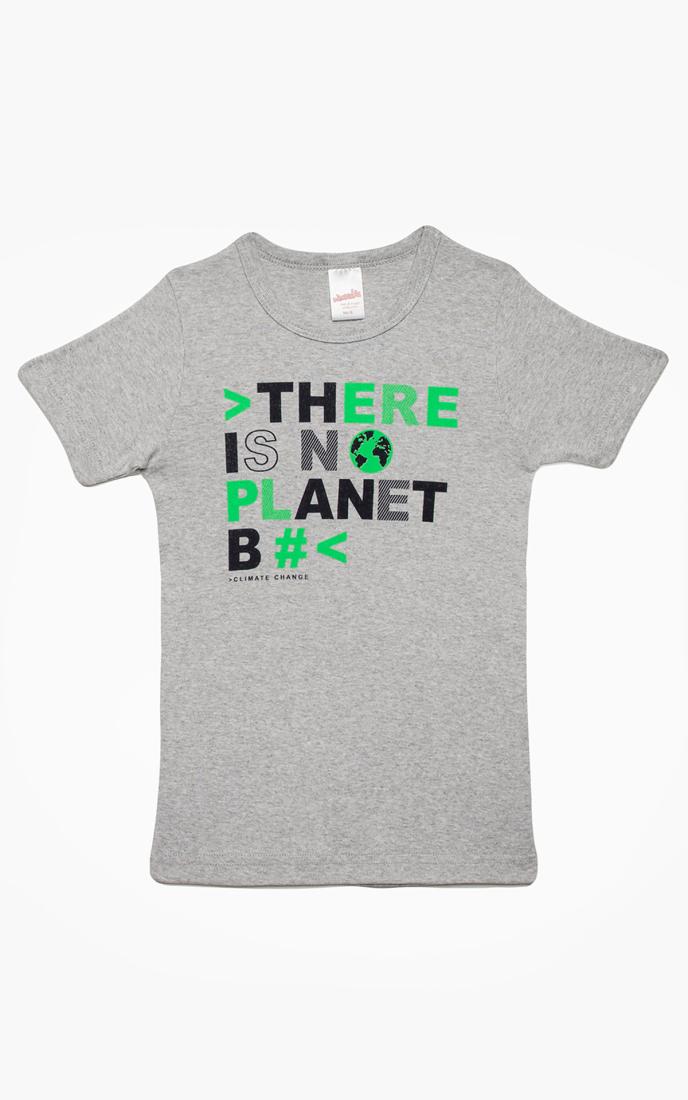 Φανέλα κοντομάνικη "There is no planet B" μελανζέ